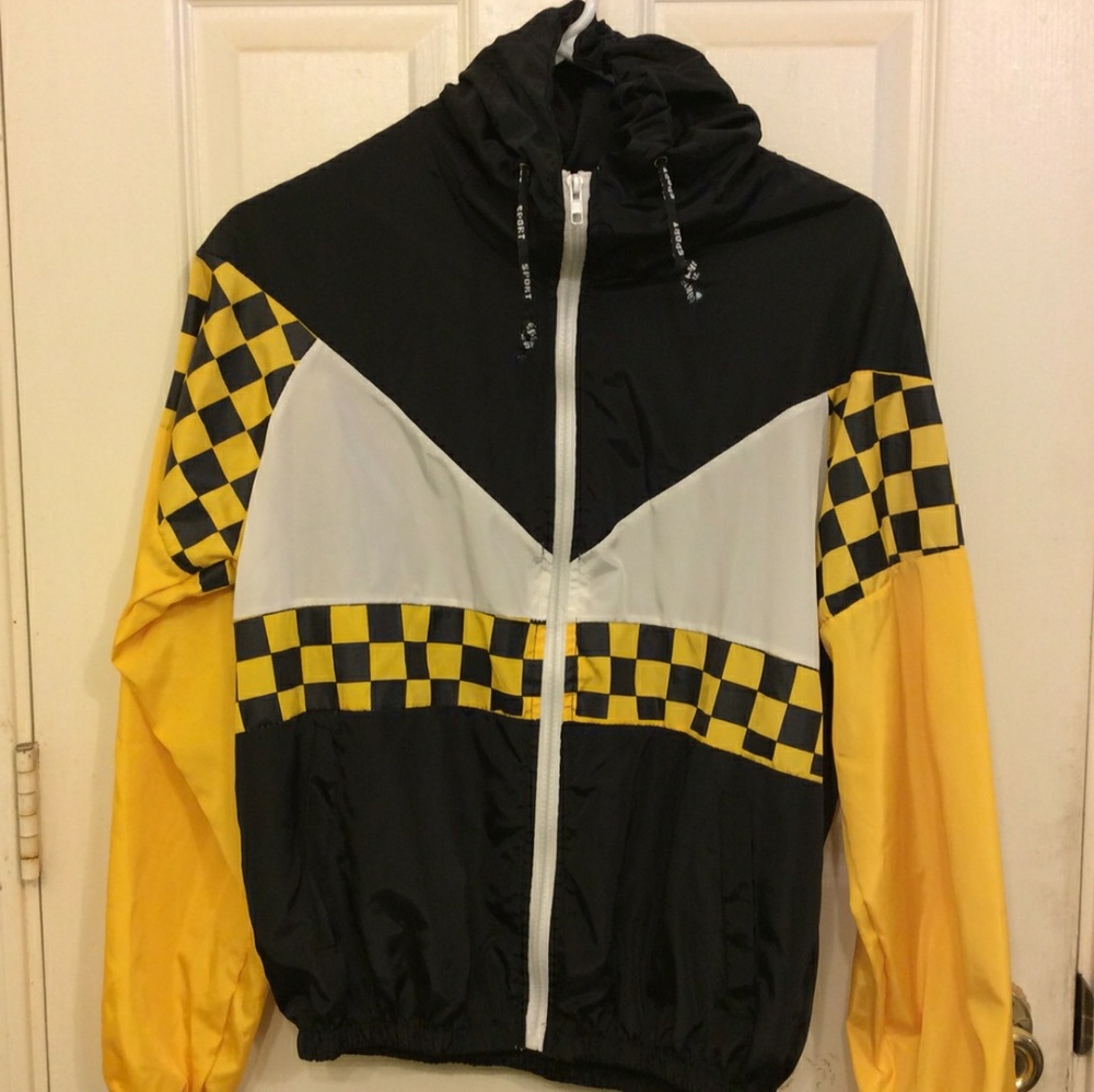 Sport caution rain jacket